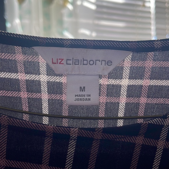 Liz Claiborne Plaid Blouse - Picture 6 of 7
